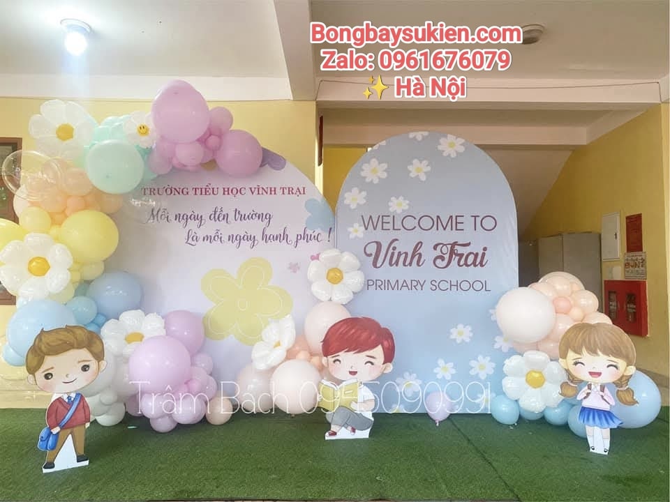 NHỮNG MẪU TRANG TRÍ BÓNG BAY KHAI GIẢNG NĂM HỌC MỚI TẠI HÀ NỘI