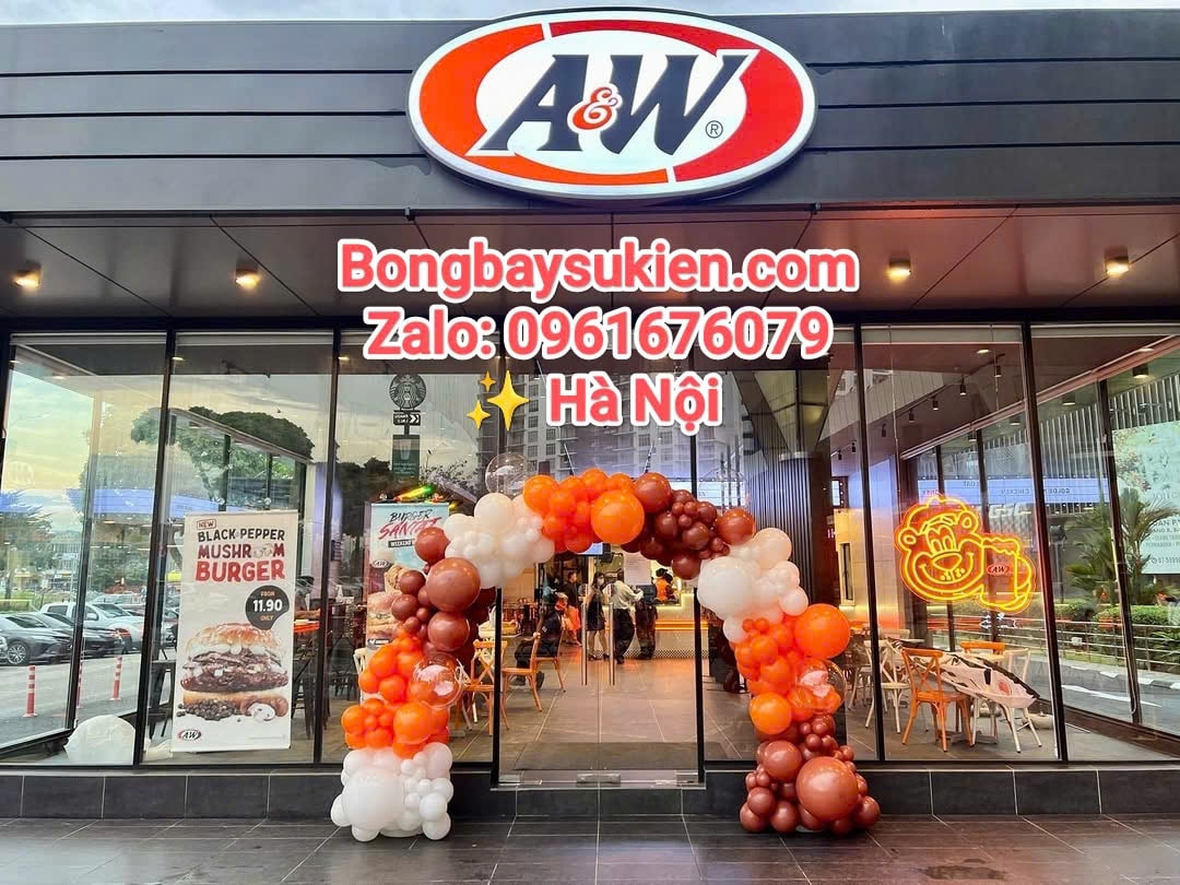 Trang trí khai trương cổng bóng khai trương Hà Nội đẹp