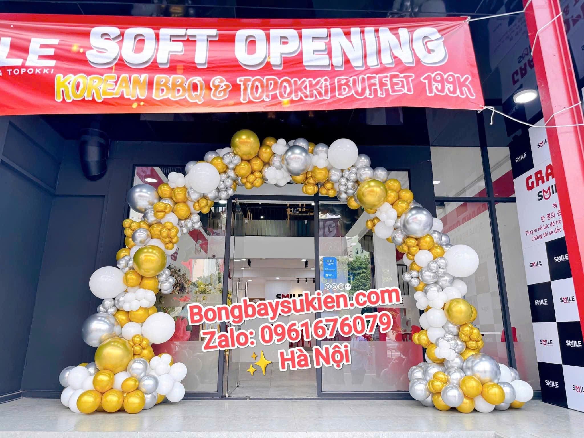 Trang Trí Khai Trương Cổng Bóng Tại Hà Đông Hà Nội