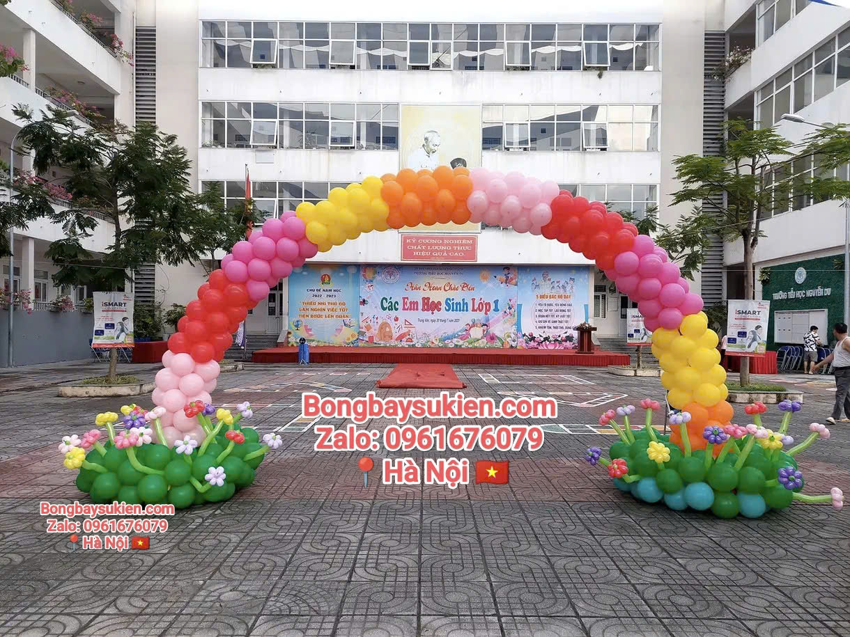 Những mẫu trang trí bóng bay lớp học khai giảng năm học mơi