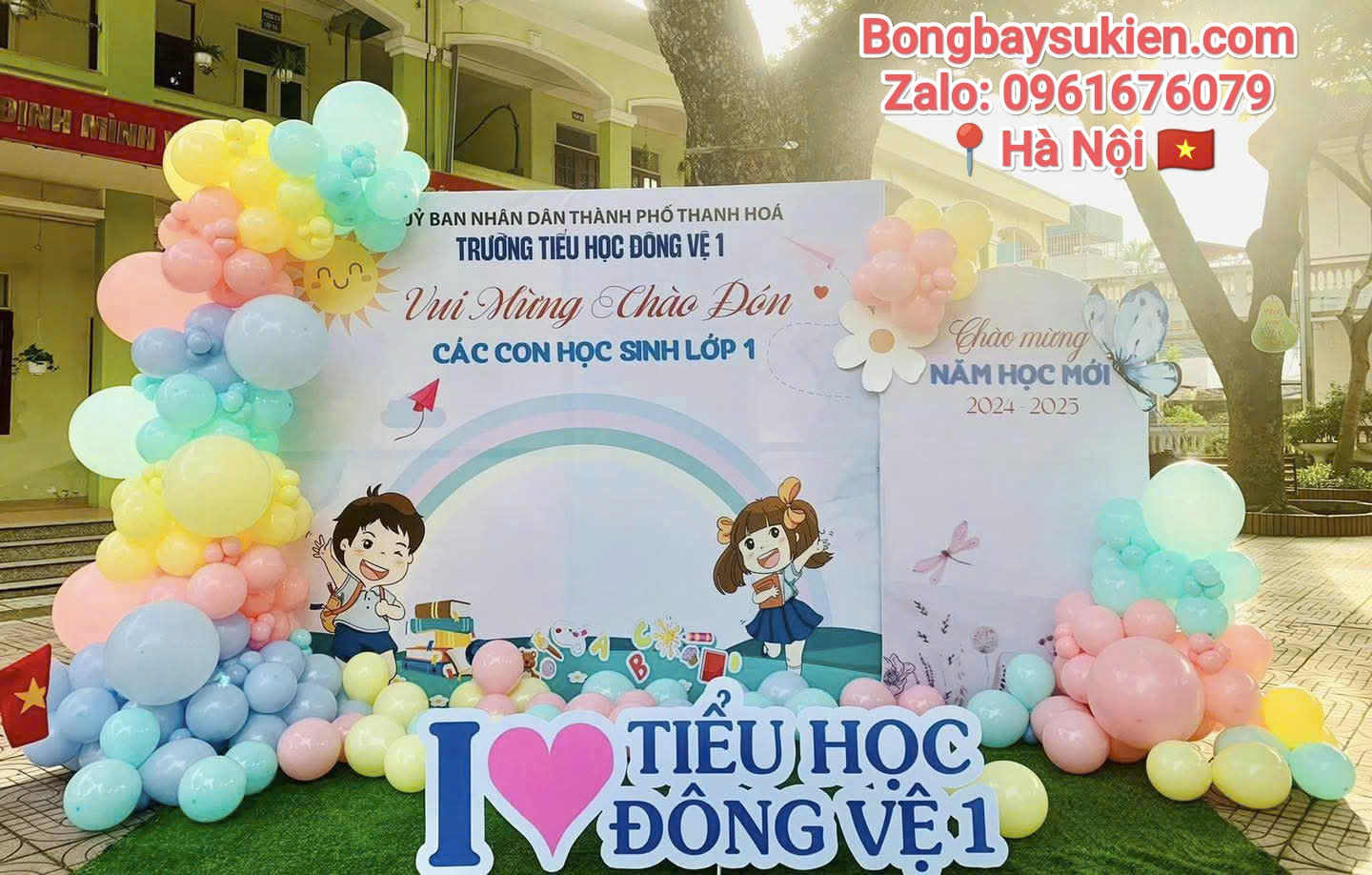 Dịch Vụ Trang Trí Khai Giảng Trường Mầm Non Chào Năm Học Mới