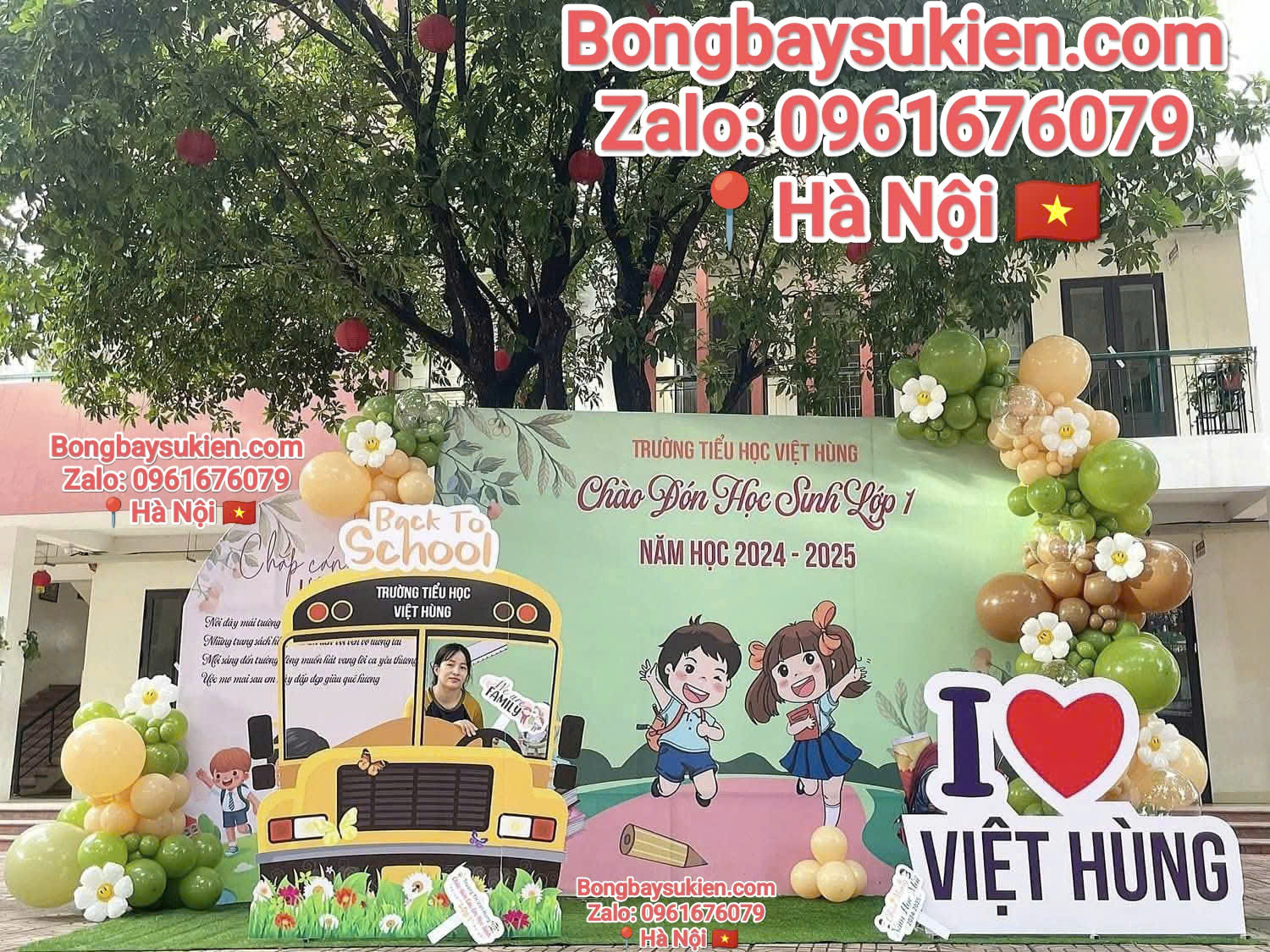 Những Mẫu Trang Trí Bóng Bay Khai Giảng Năm Học Mới Đẹp Nhất
