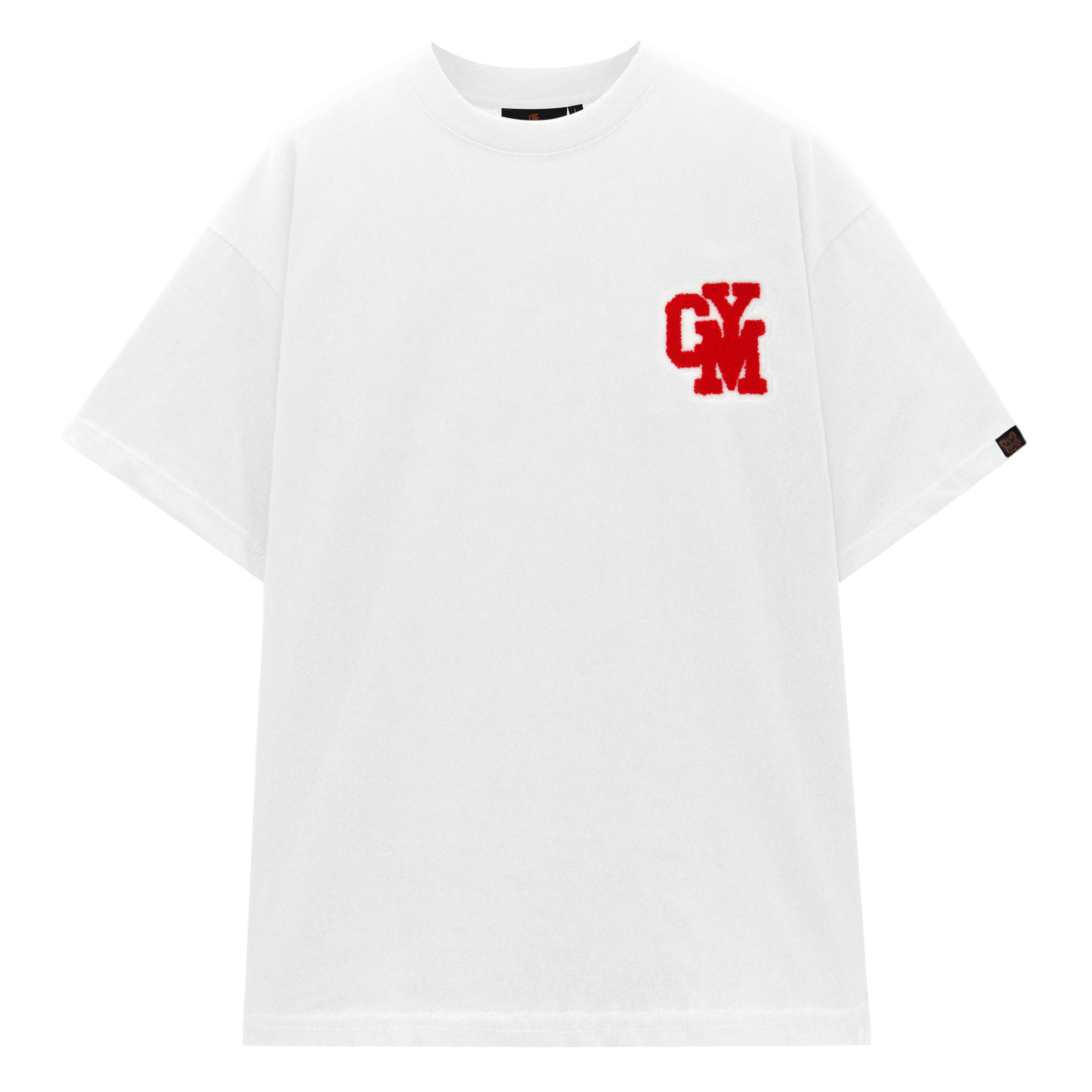 WHITE EMBROIDERED LOGO T-SHIRT Change Your Mind Streetwear