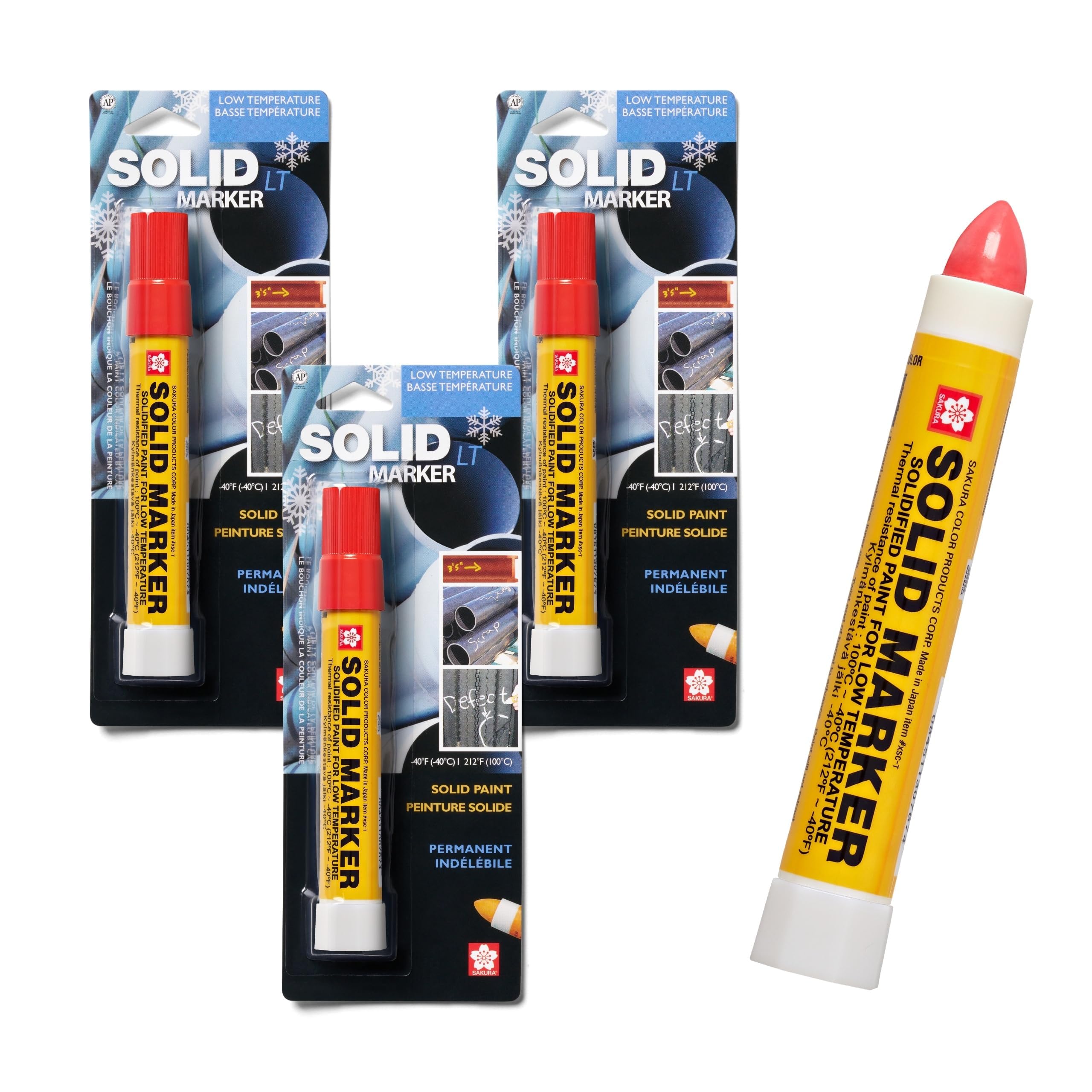 Bút sáp dầu chịu nhiệt độ thấp Sakura Solid Marker Low Temperature 12.0mm - Đen (Black) XSC-T#49