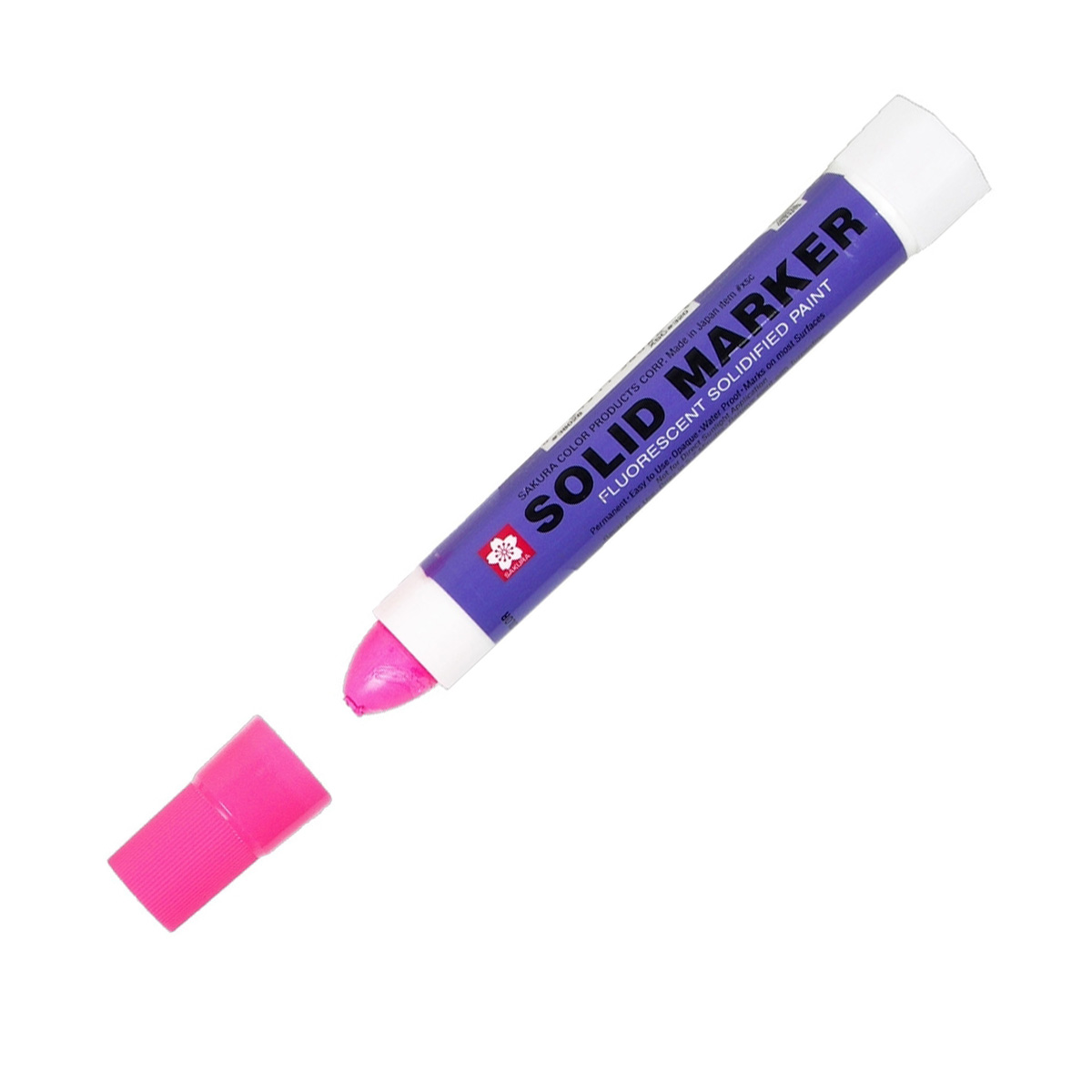 Bút sáp dầu chịu nhiệt độ cao Sakura Solid Marker High Temperature 12.0mm - Hồng phản quang (Fluorescent Pink) XSC#320
