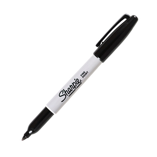 Bút lông dầu Sharpie Fine Point 0.9mm đánh dấu đa năng - Đen (Black) 30001
