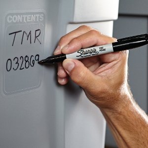 Hộp 12 cây bút lông dầu vẽ đa chất liệu Sharpie Fine Point 0.9mm - Màu đen (Black)