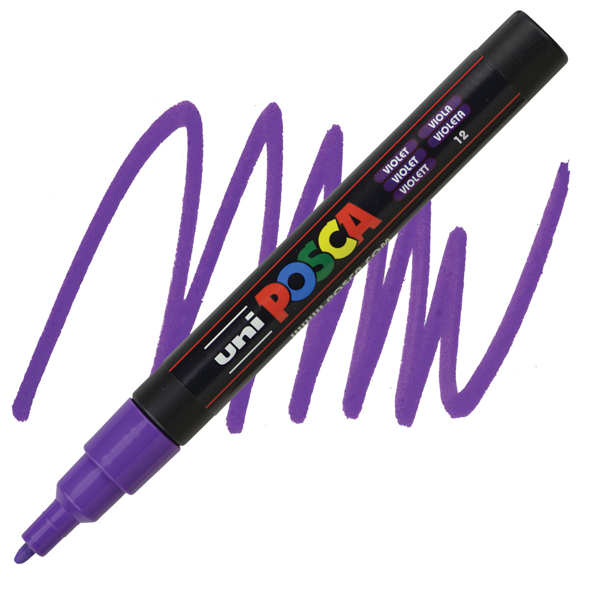 Bút sơn nước vẽ đa chất liệu Uni Posca PC-3M chính hãng ngòi 0.9 - 1.3mm (Cây lẻ)