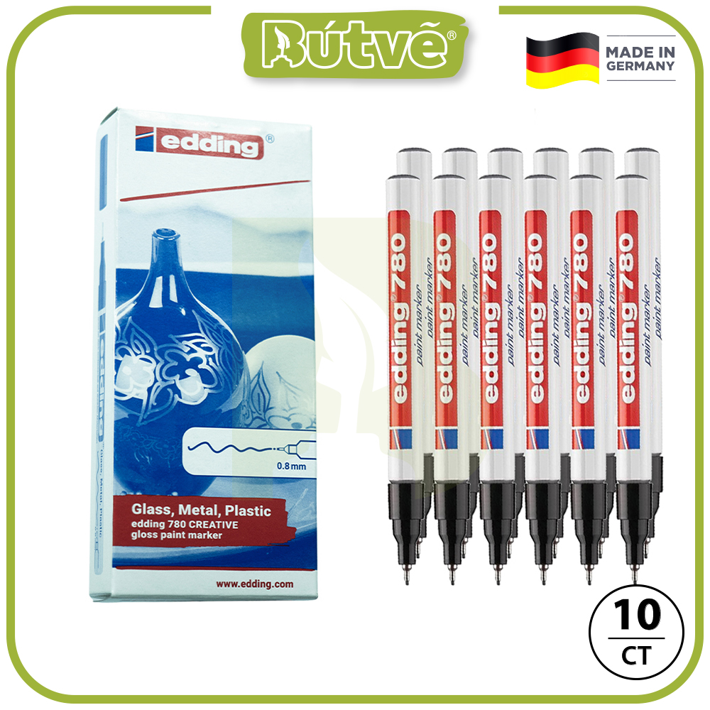 Bút sơn dầu viết thiệp không lem Edding 780 Paint Marker 0.8 mm - Đen (Black)