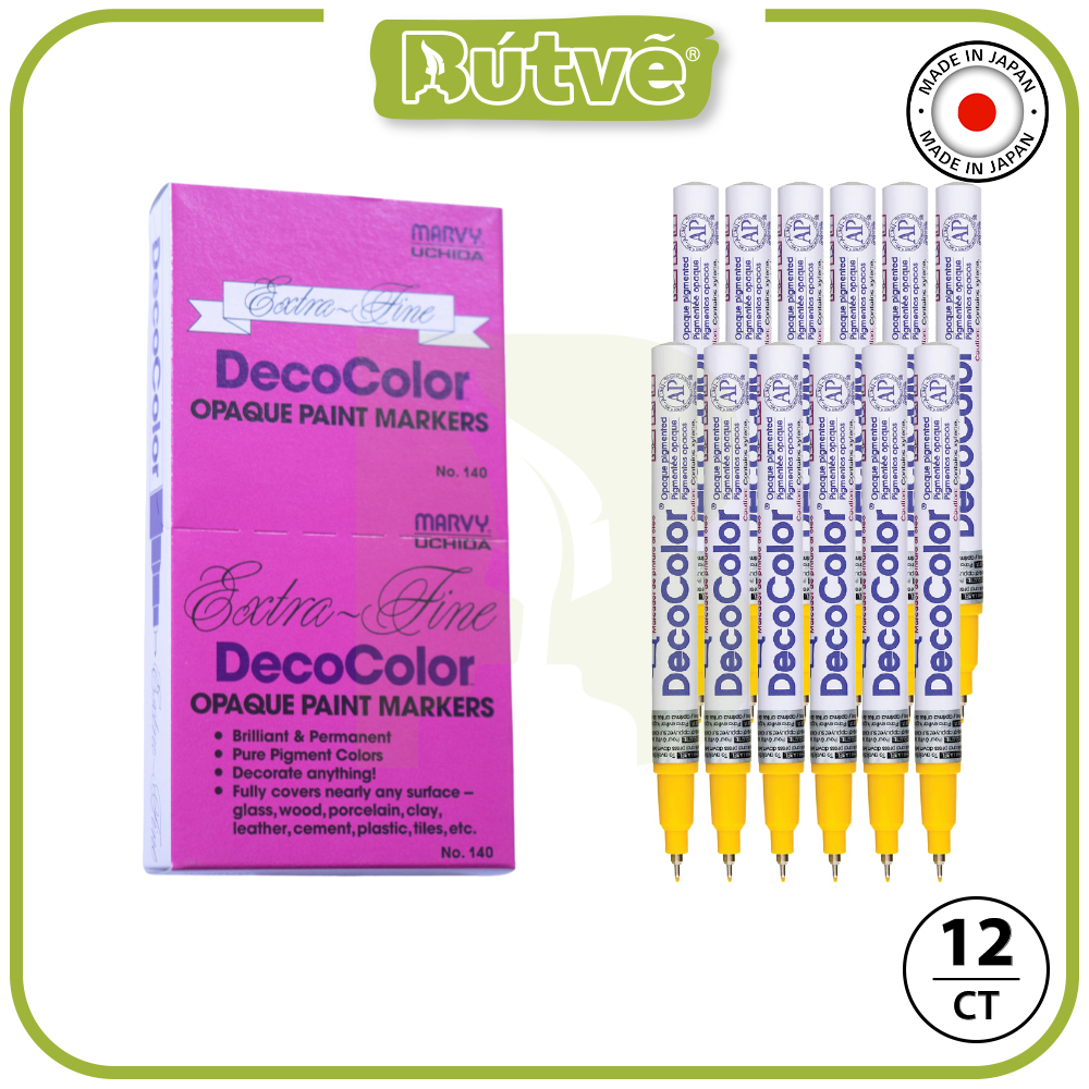 Bút sơn dầu viết thiệp Marvy DecoColor Paint Marker Extra Fine 0.8mm - Vàng (Yellow) #140