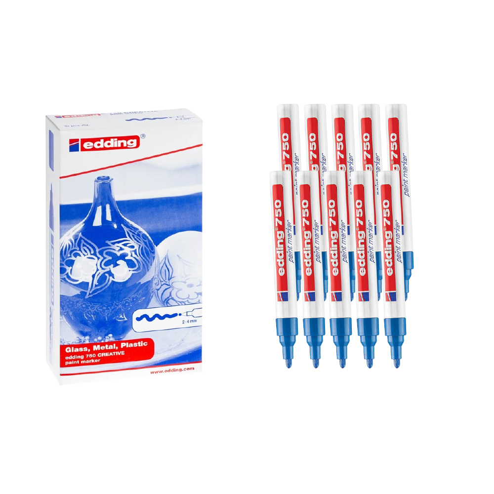 Bút sơn dầu vẽ đa chất liệu Edding 750 Paint Marker 2-4 mm - Xanh dương (Blue)
