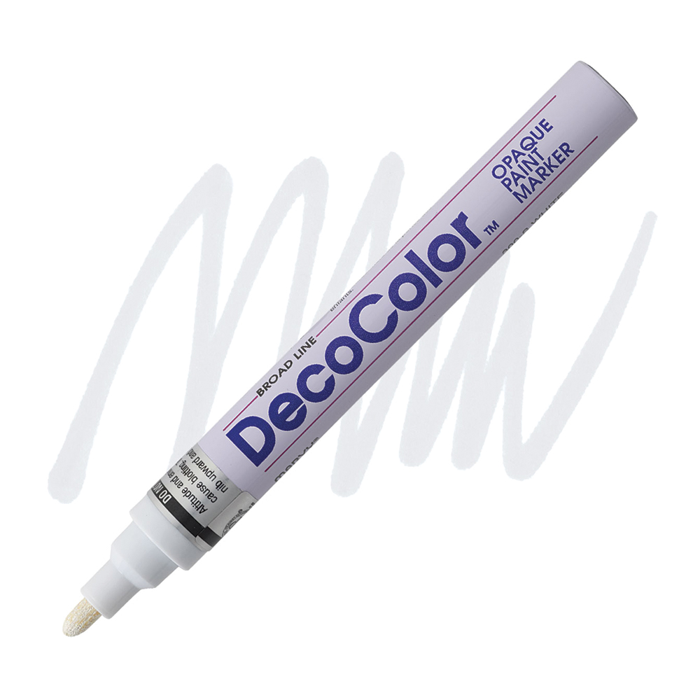 Bút sơn dầu đánh dấu công nghiệp Marvy DecoColor Industrial Paint Marker Broad 2.0mm - Trắng (White) #728