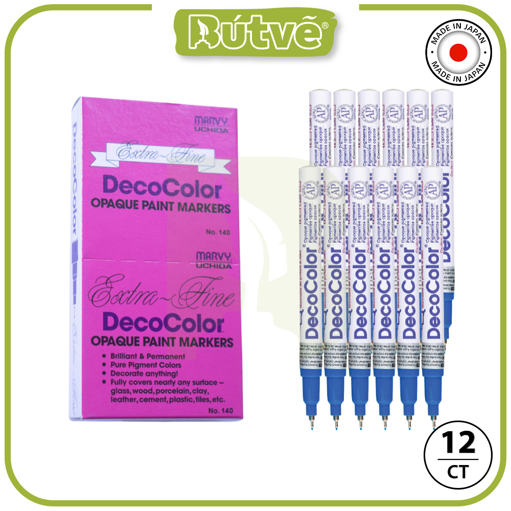 Bút sơn dầu viết thiệp Marvy DecoColor Paint Marker Extra Fine 0.8mm - Xanh dương (Blue) #140