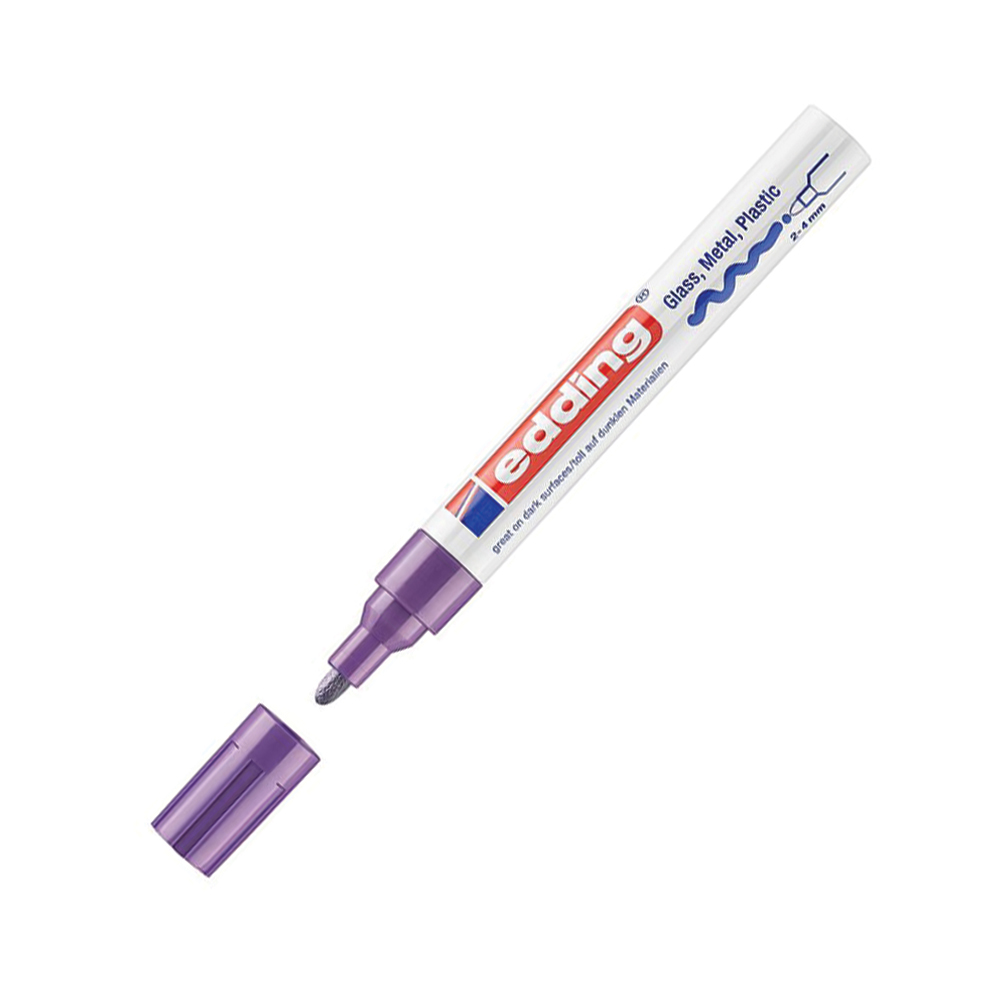 Bút sơn dầu vẽ đa chất liệu Edding 750 Paint Marker 2-4 mm - Tím (Purple)