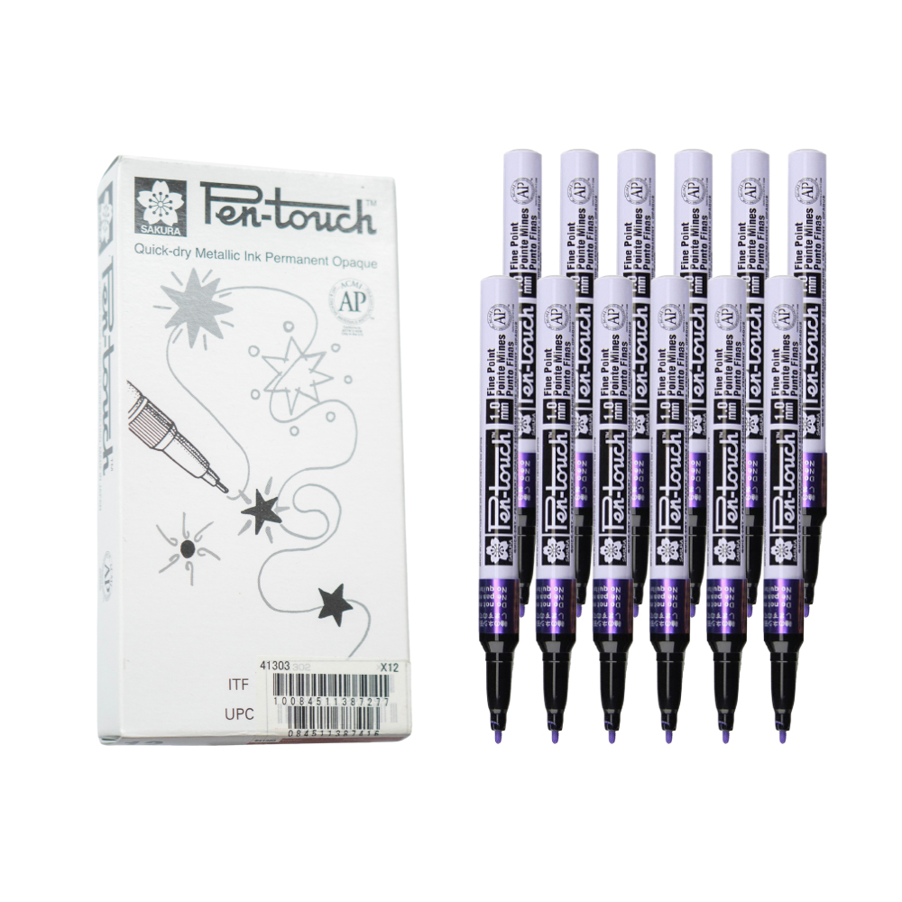 Bút sơn dầu Sakra Pentouch Fine Point 1.0mm đánh dấu đa năng - Tím (Purple) XPMKA#24
