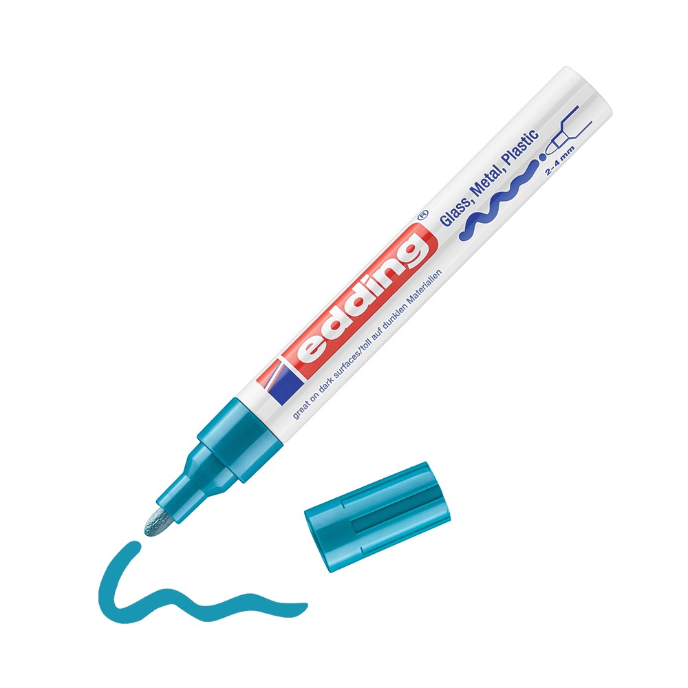 Bút sơn dầu vẽ đa chất liệu Edding 750 Paint Marker 2-4 mm - Xanh da trời (Light Blue)