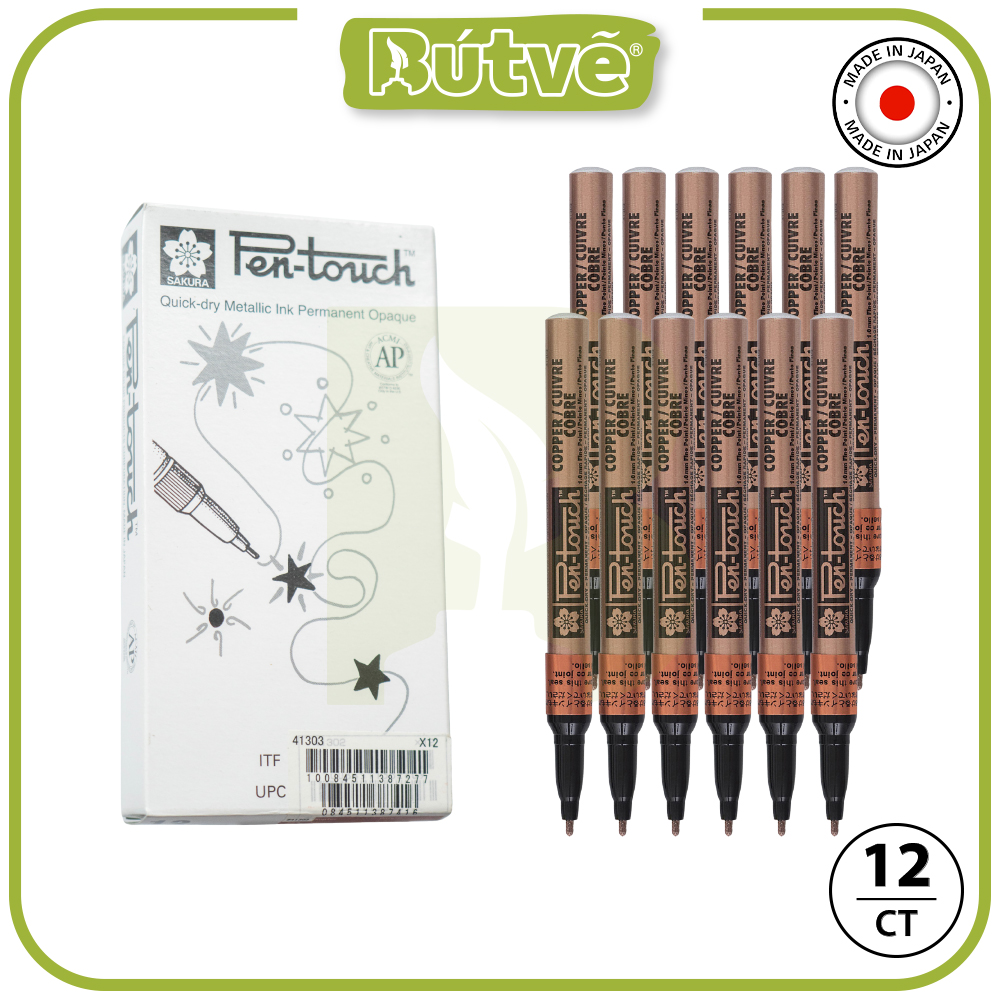 Bút sơn dầu Sakra Pentouch Fine Point 1.0mm đánh dấu đa năng - Đồng ánh kim (Copper) 41303