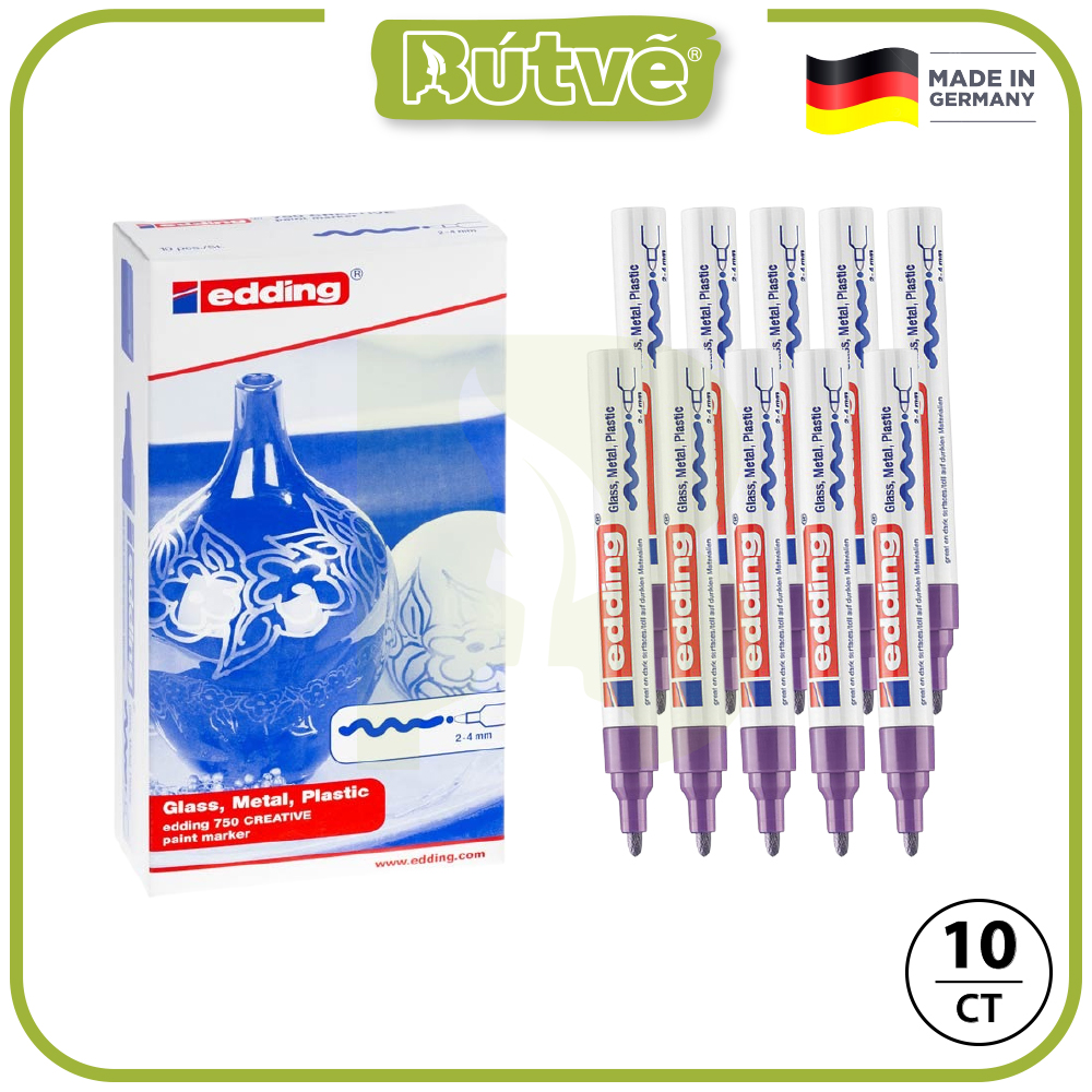 Bút sơn dầu vẽ đa chất liệu Edding 750 Paint Marker 2-4 mm - Tím (Purple)