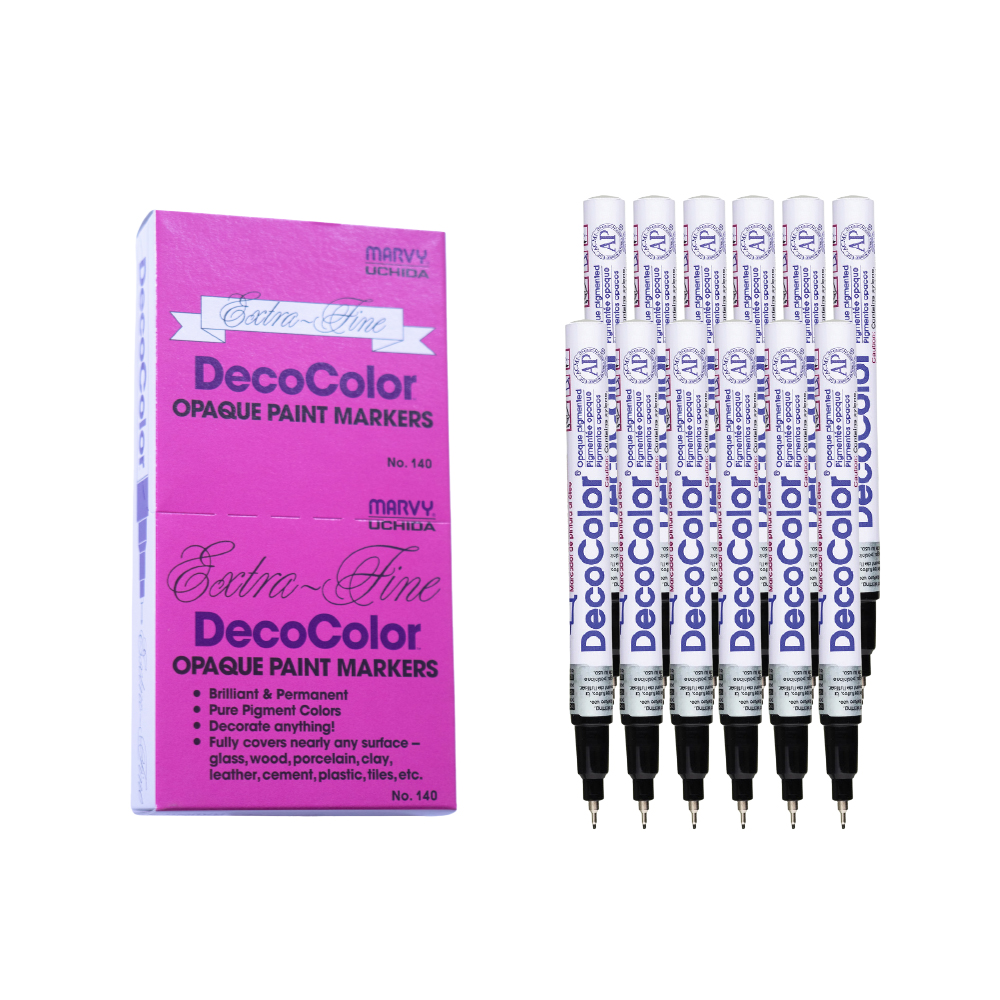 Bút sơn dầu viết thiệp Marvy DecoColor Paint Marker Extra Fine 0.8mm - Đen (Black) #120