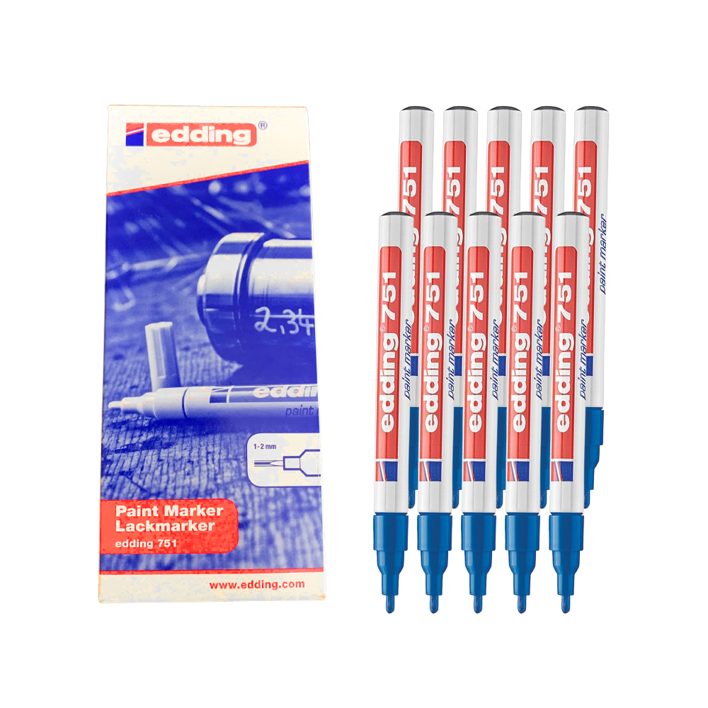 Bút sơn dầu vẽ đa chất liệu Edding 751 Paint Marker 1-2 mm - Xanh dương (Blue)