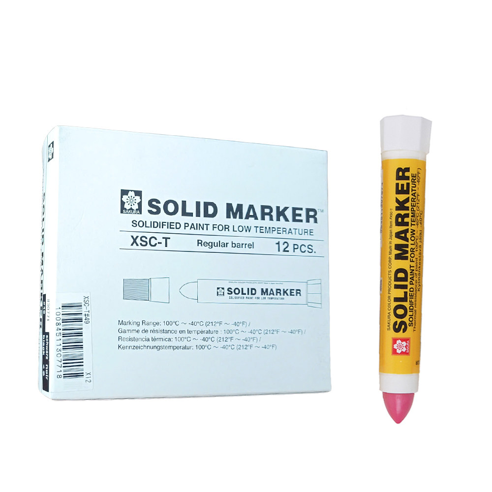 Bút sáp dầu chịu nhiệt độ thấp Sakura Solid Marker Low Temperature 12.0mm - Đỏ (Red) XSC-T#19