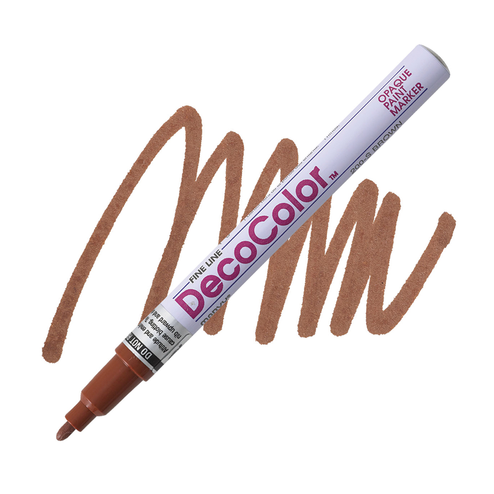 Bút sơn dầu đánh dấu công nghiệp Marvy DecoColor Industrial Paint Marker Fine 1.4mm - Nâu (Brown) #221