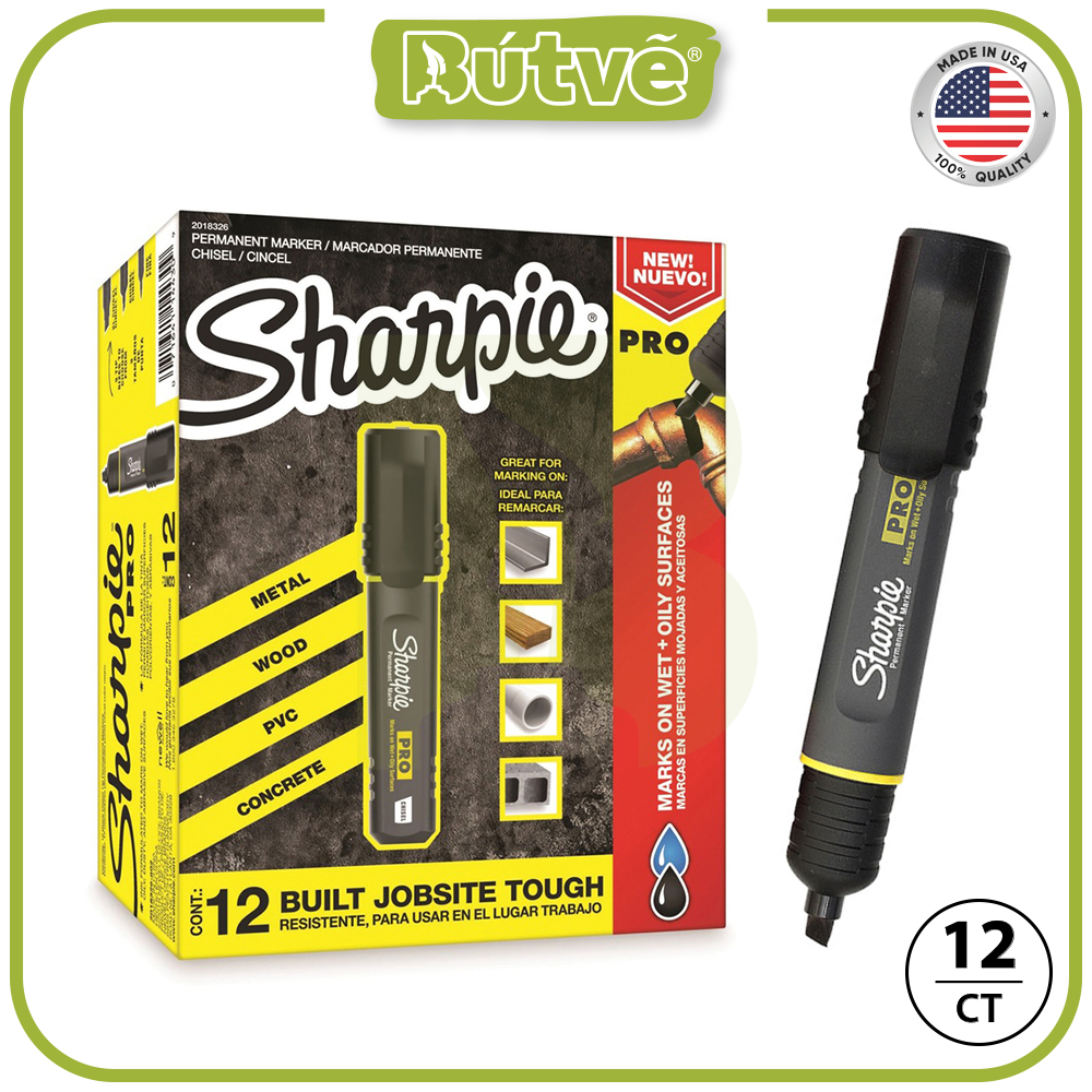 Bút lông đánh dấu công nghiệp Sharpie Pro Chisel - Đen (Black)