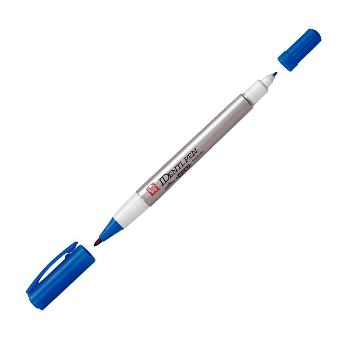 Bút lông dầu 2 ngòi Sakura Identi Pen 0.4mm / 1.0mm đánh dấu đa năng - Xanh dương (Blue) XYK-T#36
