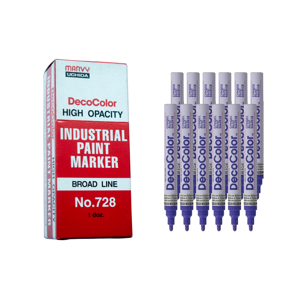 Bút sơn dầu đánh dấu công nghiệp Marvy DecoColor Industrial Paint Marker Broad 2.0mm - Tím (Violet) #728