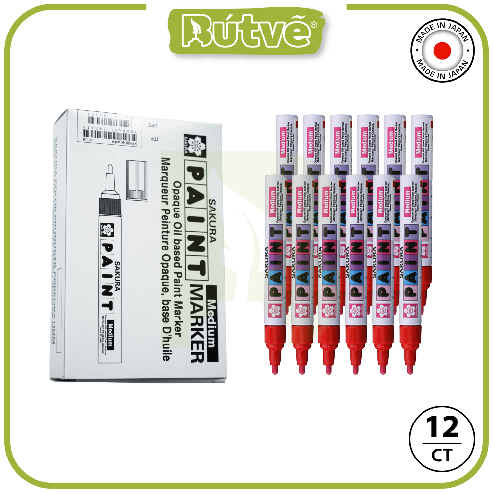 Bút sơn dầu đánh dấu công nghiệp Sakura Paint Marker Medium Point 2.0mm - Đỏ (Red) XPMK-B#19