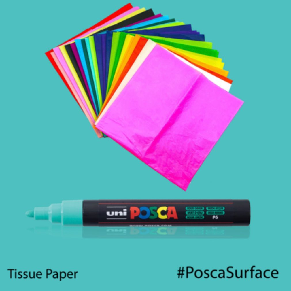 Bộ 8 cây bút sơn nước vẽ đa chất liệu Uni Posca PC-8K ngòi 8.0mm (Nguyên bộ)