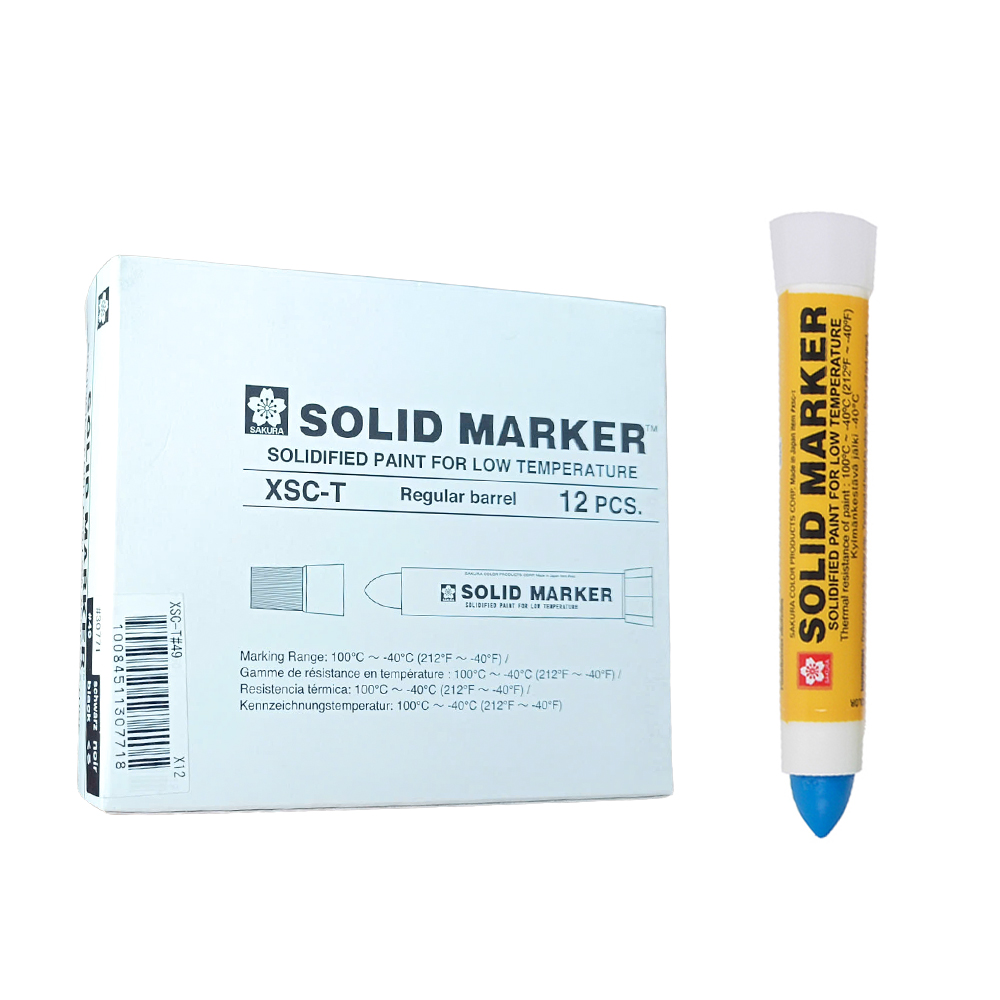 Bút sáp dầu chịu nhiệt độ thấp Sakura Solid Marker Low Temperature 12.0mm - Xanh dương (Blue) XSC-T#36