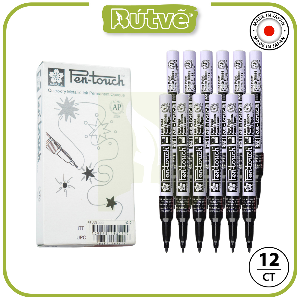 Bút sơn dầu Sakra Pentouch Fine Point 1.0mm đánh dấu đa năng - Đen (Black) XPMKA#49