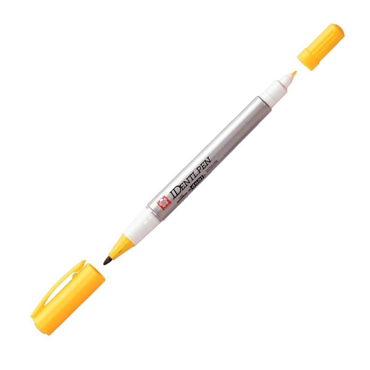 Bút lông dầu 2 ngòi Sakura Identi Pen 0.4mm / 1.0mm đánh dấu đa năng - Vàng (Yellow) XYK-T#3