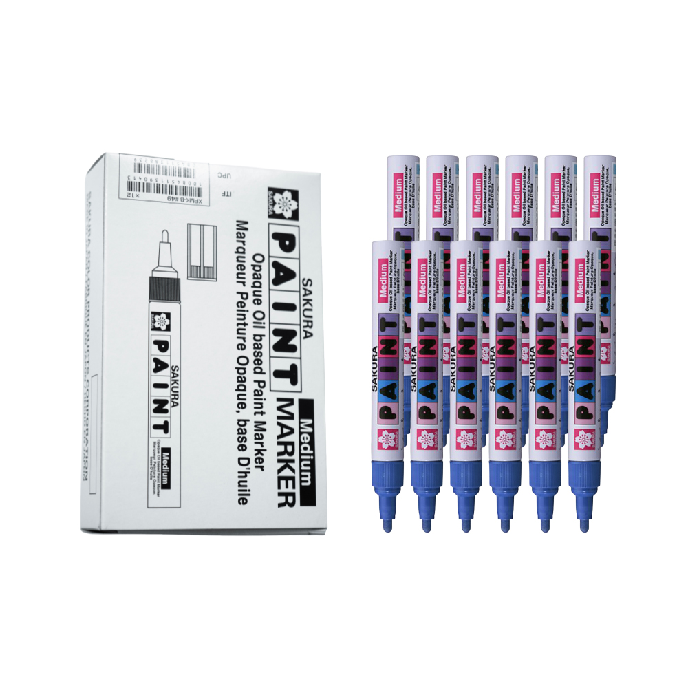 Bút sơn dầu đánh dấu công nghiệp Sakura Paint Marker Medium Point 2.0mm - Xanh dương (Blue) XPMK-B#25