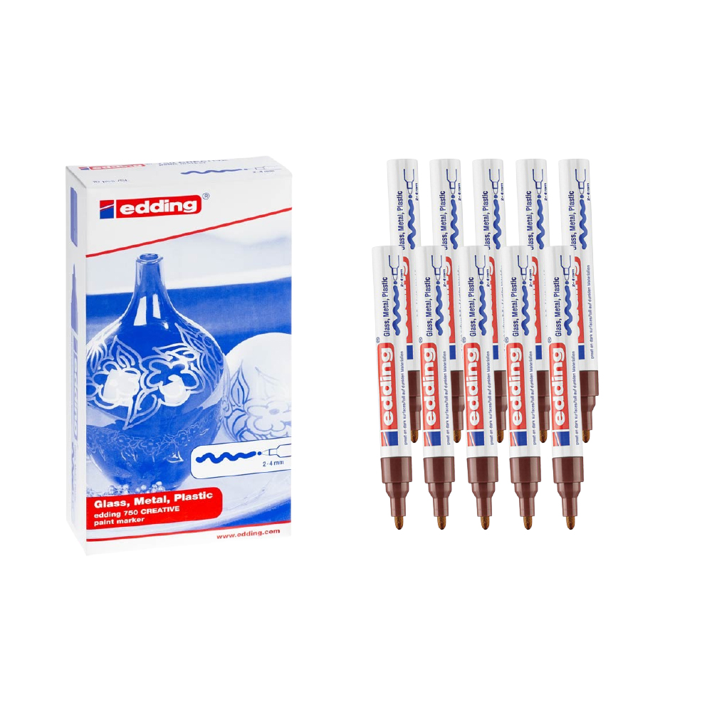Bút sơn dầu vẽ đa chất liệu Edding 750 Paint Marker 2-4 mm - Nâu (Brown)