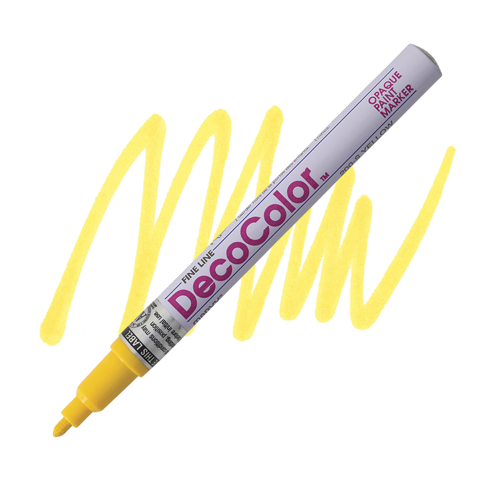 Bút sơn dầu đánh dấu công nghiệp Marvy DecoColor Industrial Paint Marker Fine 1.4mm - Vàng (Yellow) #221
