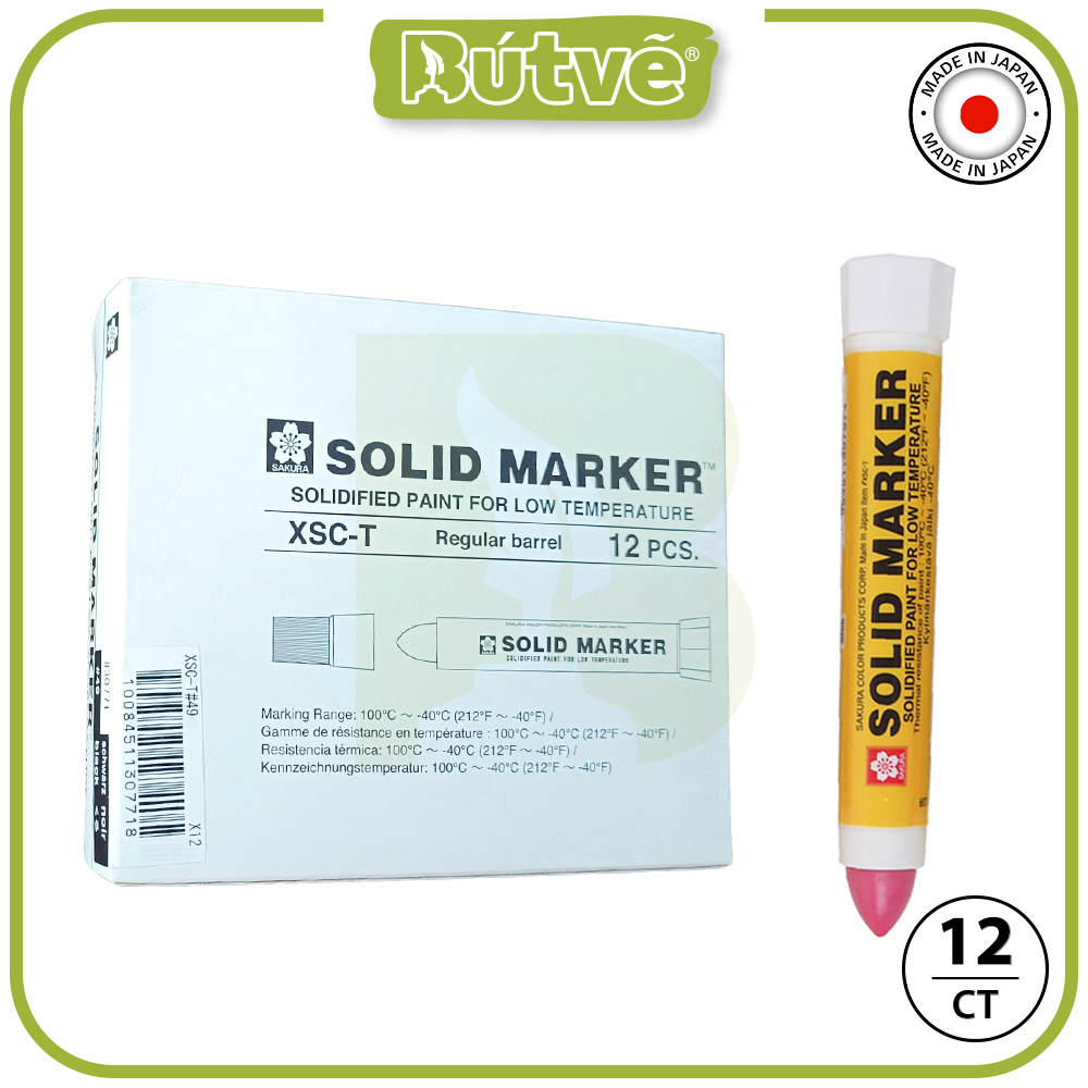 Bút sáp dầu chịu nhiệt độ thấp Sakura Solid Marker Low Temperature 12.0mm - Đỏ (Red) XSC-T#19