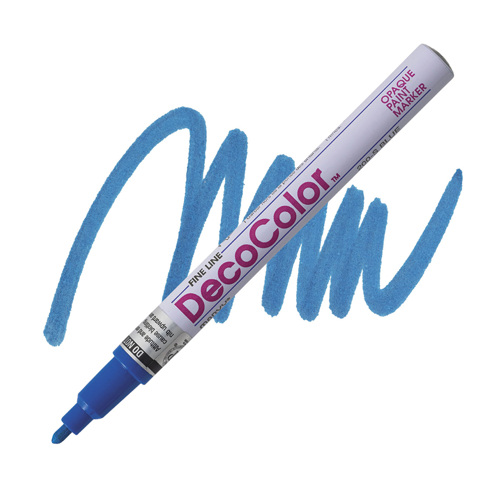 Bút sơn dầu đánh dấu công nghiệp Marvy DecoColor Industrial Paint Marker Fine 1.4mm - Xanh dương (Blue) #221