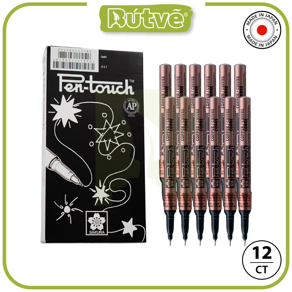 Bút sơn dầu Sakura Pentouch Extra Fine 0.7mm viết thiệp không lem - Đồng ánh kim (Copper) 41103