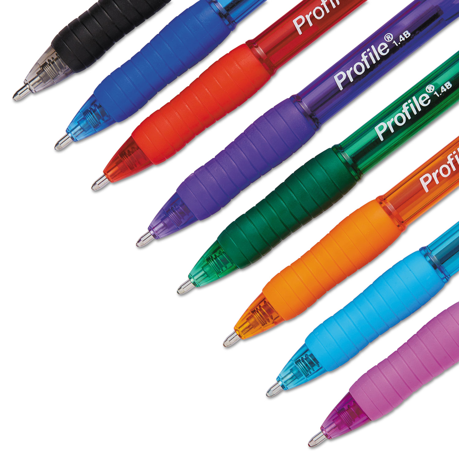 Bút bi đầu bấm ngòi lớn mực trơn, viết êm tay Paper Mate Profile RT - Ngòi 1.4mm (Cây lẻ)