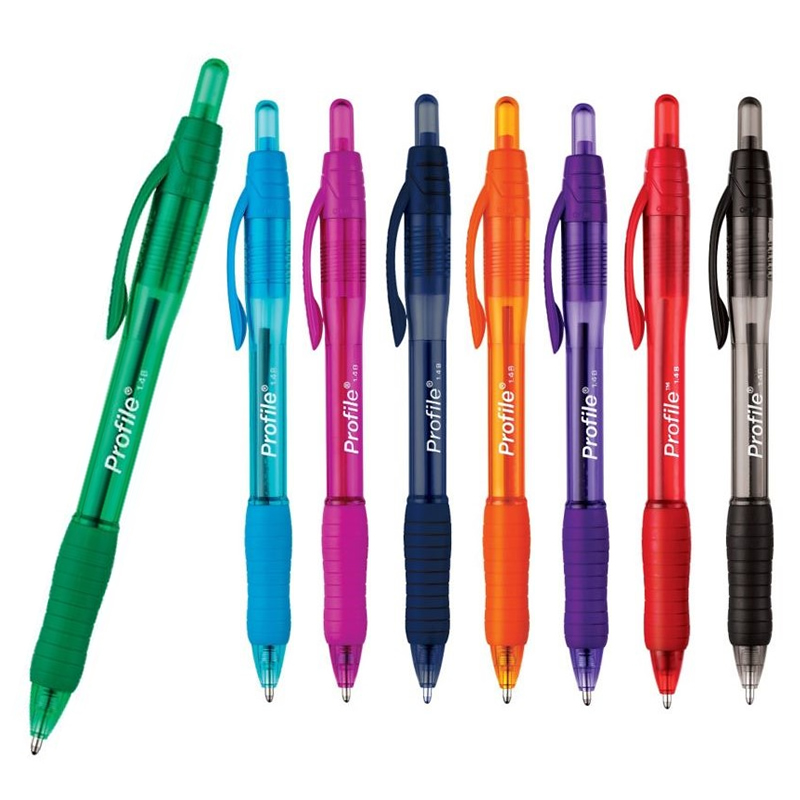 Bút bi đầu bấm ngòi lớn mực trơn, viết êm tay Paper Mate Profile RT - Ngòi 1.4mm (Cây lẻ)