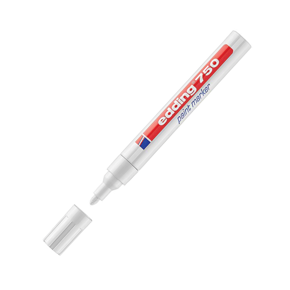Bút sơn dầu vẽ đa chất liệu Edding 750 Paint Marker 2-4 mm - Trắng (White)