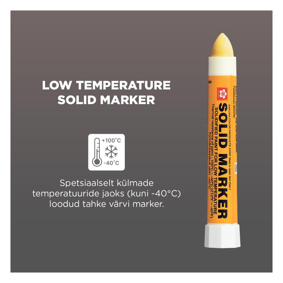 Bút sáp dầu chịu nhiệt độ thấp Sakura Solid Marker Low Temperature 12.0mm - Trắng (White) XSC-T#50