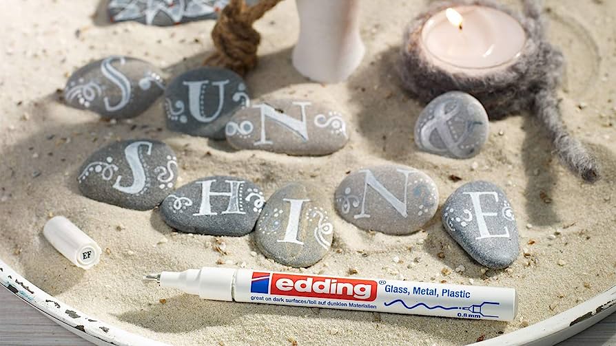 Bút sơn dầu viết thiệp không lem Edding 780 Paint Marker 0.8 mm - Bạc ánh kim (Silver)