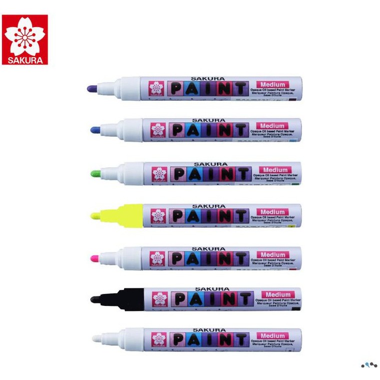 Bút sơn dầu đánh dấu công nghiệp Sakura Paint Marker Medium Point 2.0mm - Vàng phản quang (Fluorescent Yellow) XPMK-B#302