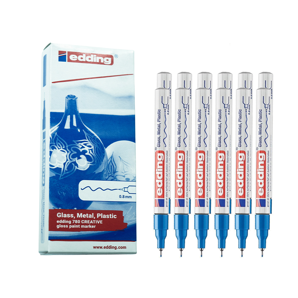 Bút sơn dầu viết thiệp không lem Edding 780 Paint Marker 0.8 mm - Xanh dương (Blue)