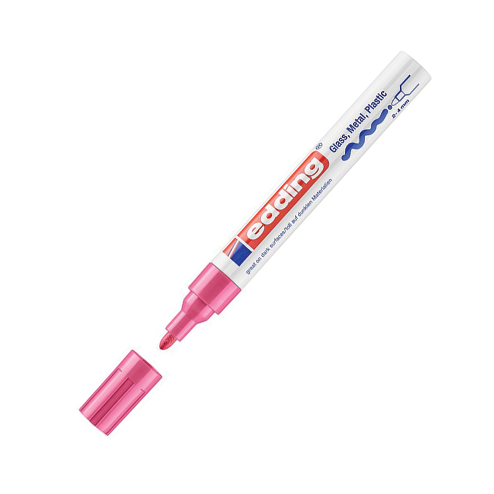 Bút sơn dầu vẽ đa chất liệu Edding 750 Paint Marker 2-4 mm - Hồng (Pink)