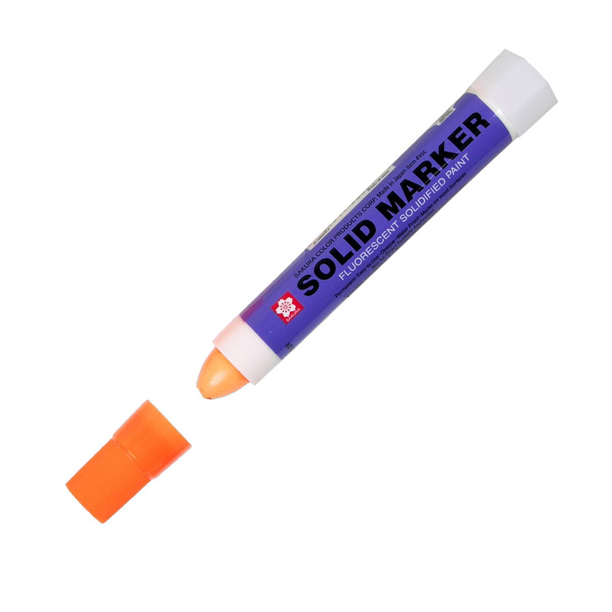 Bút sáp dầu chịu nhiệt độ cao Sakura Solid Marker High Temperature 12.0mm - Cam phản quang (Fluorescent Orange) XSC#305