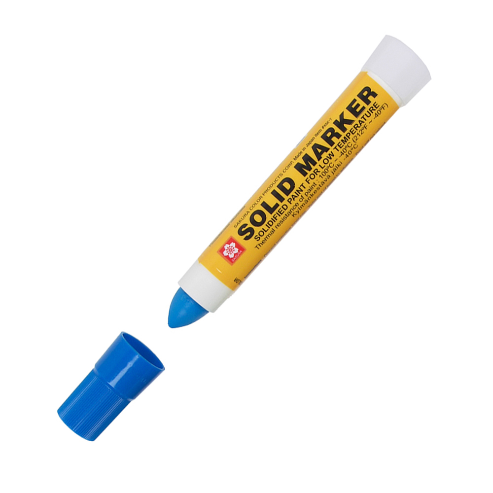 Bút sáp dầu chịu nhiệt độ thấp Sakura Solid Marker Low Temperature 12.0mm - Xanh dương (Blue) XSC-T#36